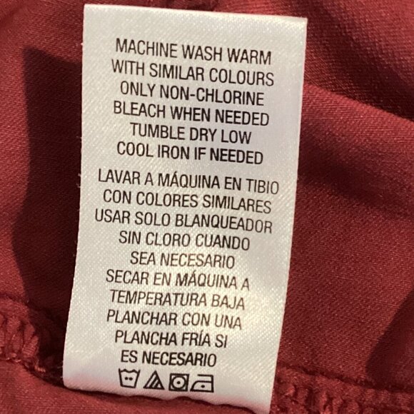 Simply Emma Stretch Pants Plus Sz 18W Burgundy Red #94M - Picture 7 of 7